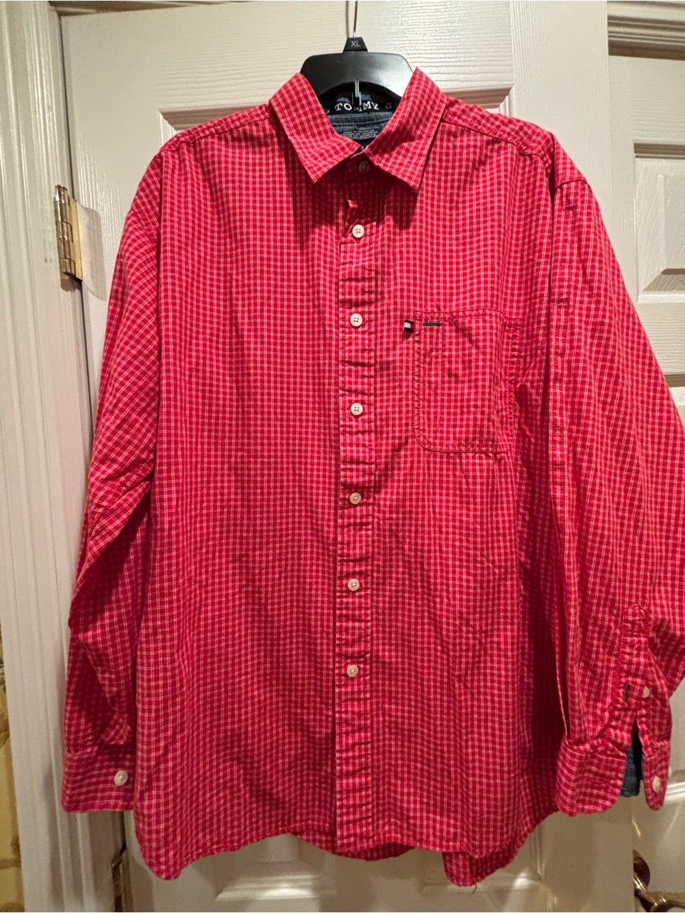 Tommy Hilfiger Red Checked Button-Up Shirt